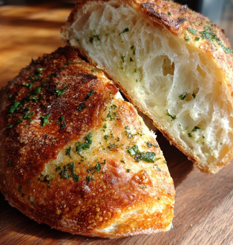 Garlic and Herb Sourdough Bread